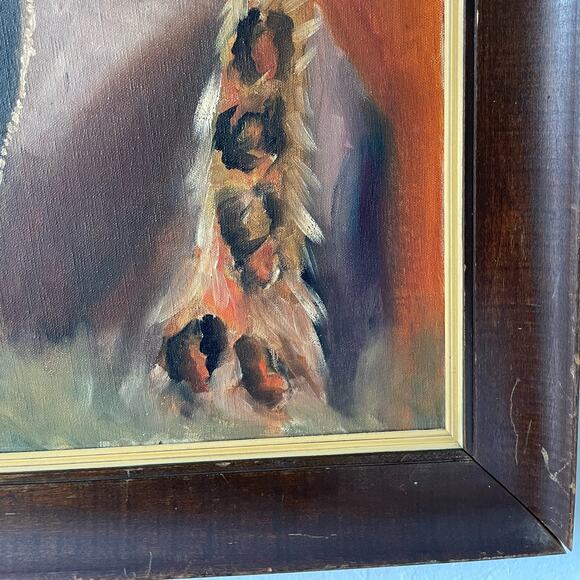 Vintage Original Framed Portrait Man African Warrior - Picture 7 of 12